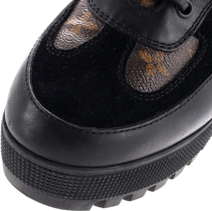 Louis Vuitton Women's Laureate Platform Desert Boots Suede with Monogram Canvas - Image 5