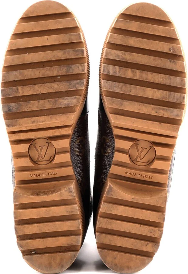 Louis Vuitton Women's Laureate Platform Desert Boots Suede with Monogram Canvas - Image 4