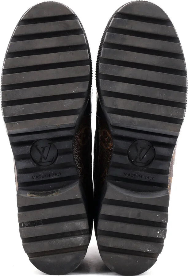 Louis Vuitton Women's Laureate Platform Desert Boots Suede with Monogram Canvas - Image 4