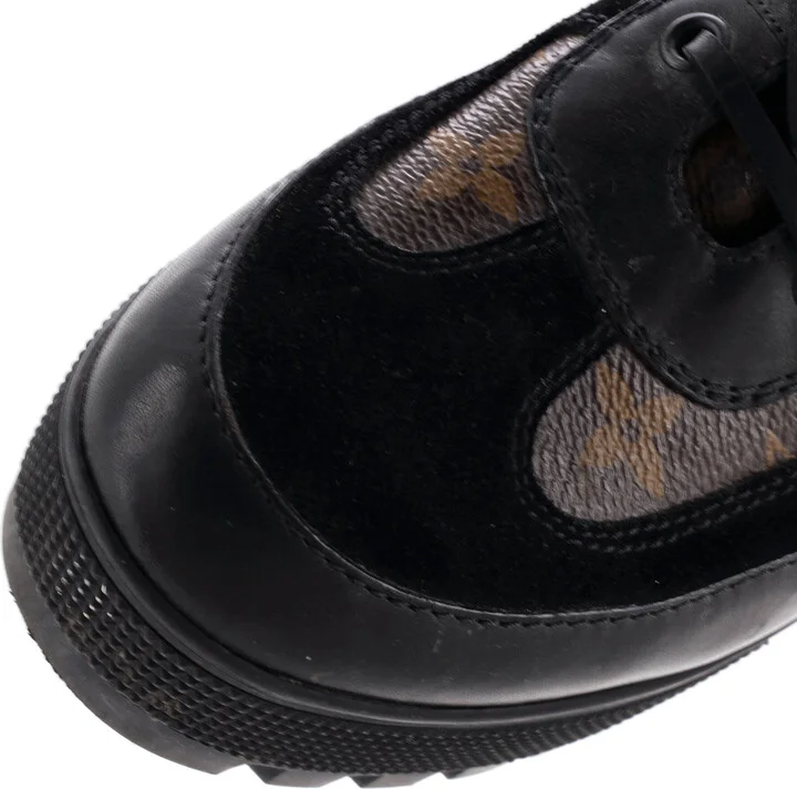 Louis Vuitton Women's Laureate Platform Desert Boots Suede with Monogram Canvas - Image 5
