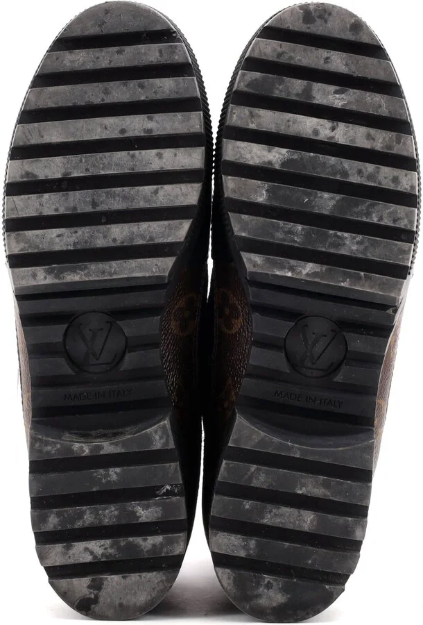 Louis Vuitton Women's Laureate Platform Desert Boots Suede with Monogram Canvas - Image 4