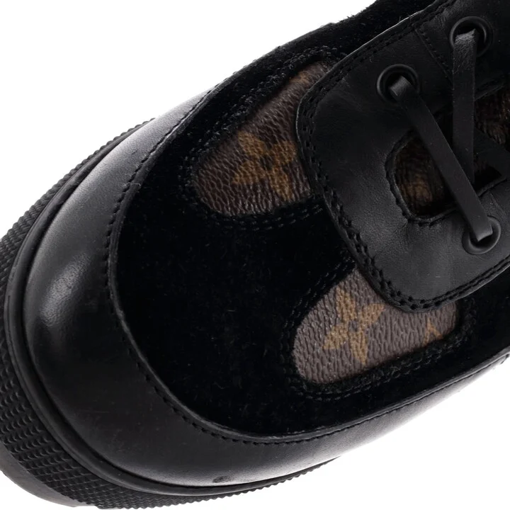 Louis Vuitton Women's Laureate Platform Desert Boots Suede with Monogram Canvas - Image 5
