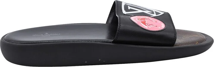 Louis Vuitton Women's Leather Flamingo Flat Slide (Authentic Pre-Loved) - Image 2