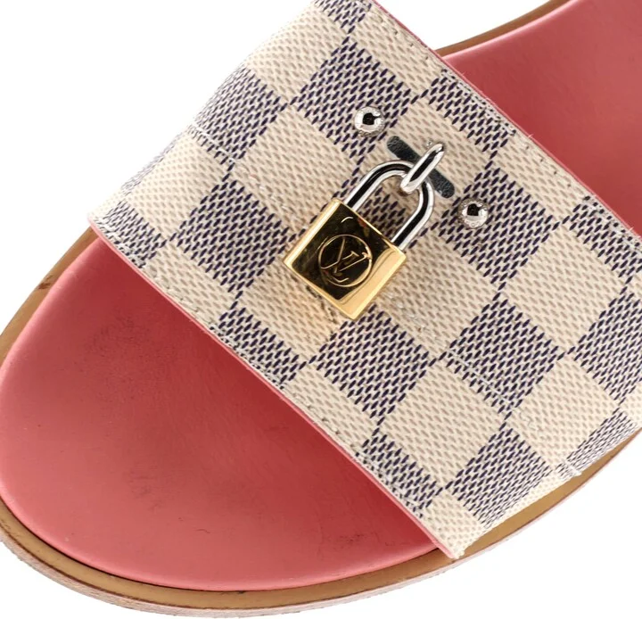 Louis Vuitton Women's Lock It Flat Mule Sandals Damier - Image 5