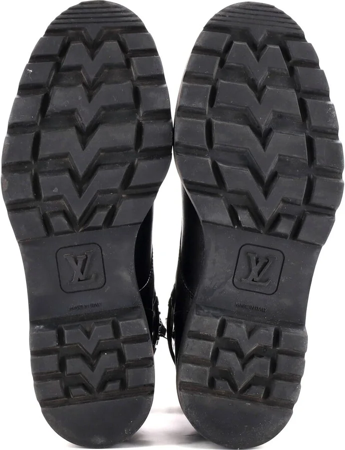 Louis Vuitton Women's Logo Territory Flat Ranger Boots Leather - Image 4