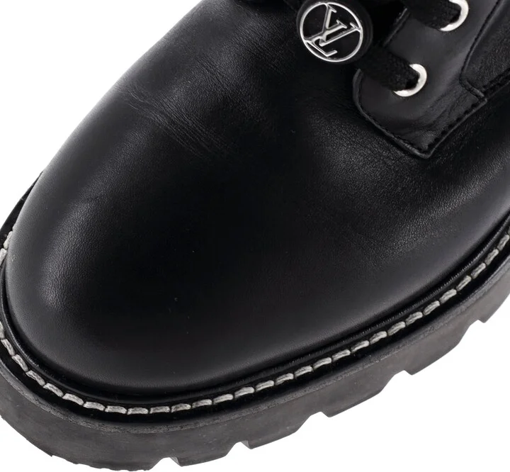 Louis Vuitton Women's Logo Territory Flat Ranger Boots Leather - Image 5