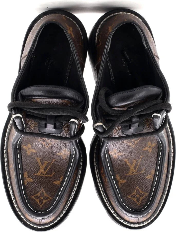 Louis Vuitton Women's LV Beaubourg Platform Derby Shoes Monogram Canvas - Image 3