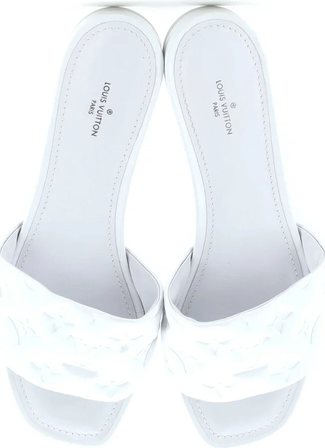 Louis Vuitton Women's Revival Flat Mule Sandals Monogram Embossed Leather - Image 2