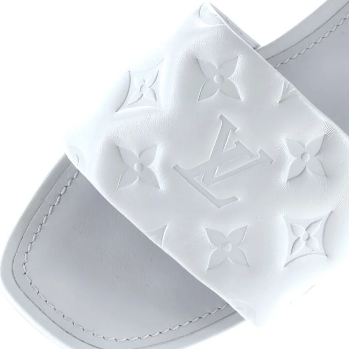 Louis Vuitton Women's Revival Flat Mule Sandals Monogram Embossed Leather - Image 5