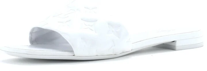 Louis Vuitton Women's Revival Flat Mule Sandals Monogram Embossed Leather