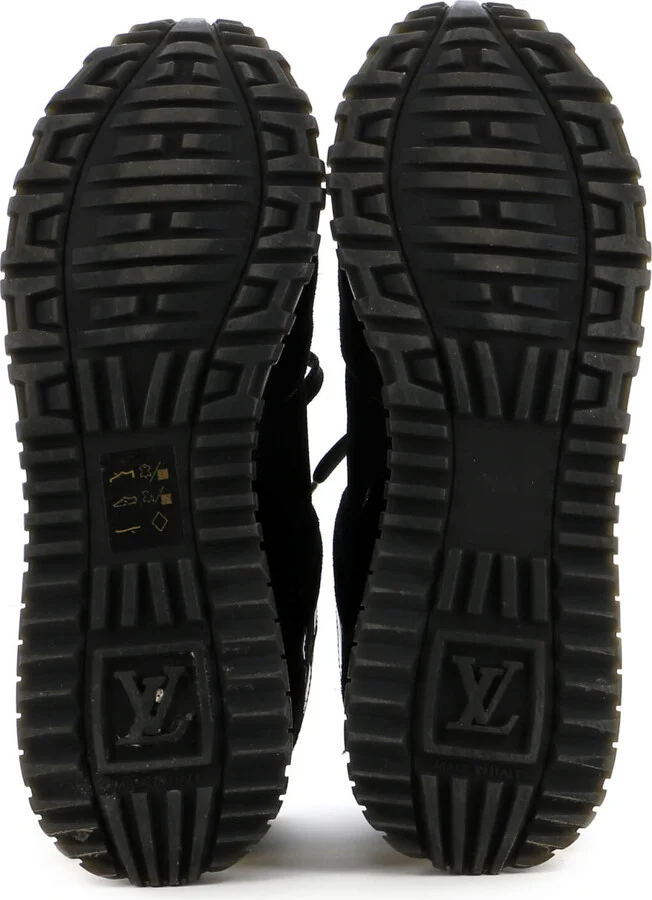 Louis Vuitton Women's Run Away Sneakers Mesh with Monogram Canvas and Suede - Image 4