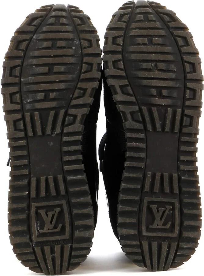Louis Vuitton Women's Run Away Sneakers Mesh with Monogram Canvas and Suede - Image 4
