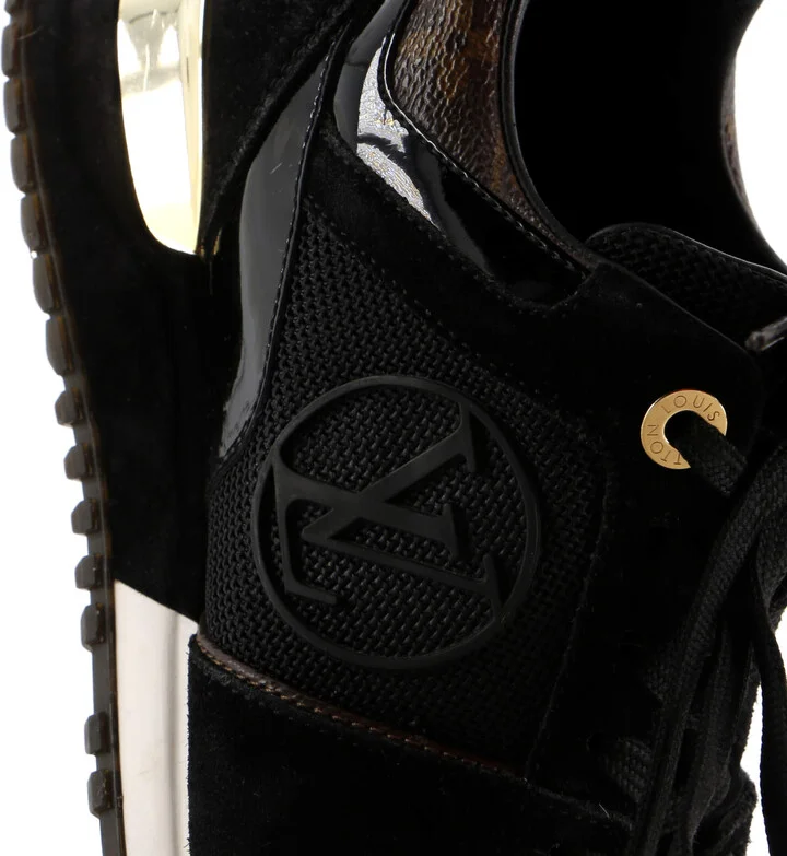 Louis Vuitton Women's Run Away Sneakers Mesh with Monogram Canvas and Suede - Image 5