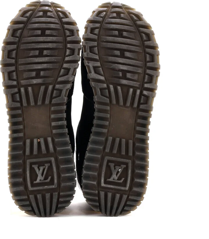 Louis Vuitton Women's Run Away Sneakers Mesh with Monogram Canvas and Suede - Image 4