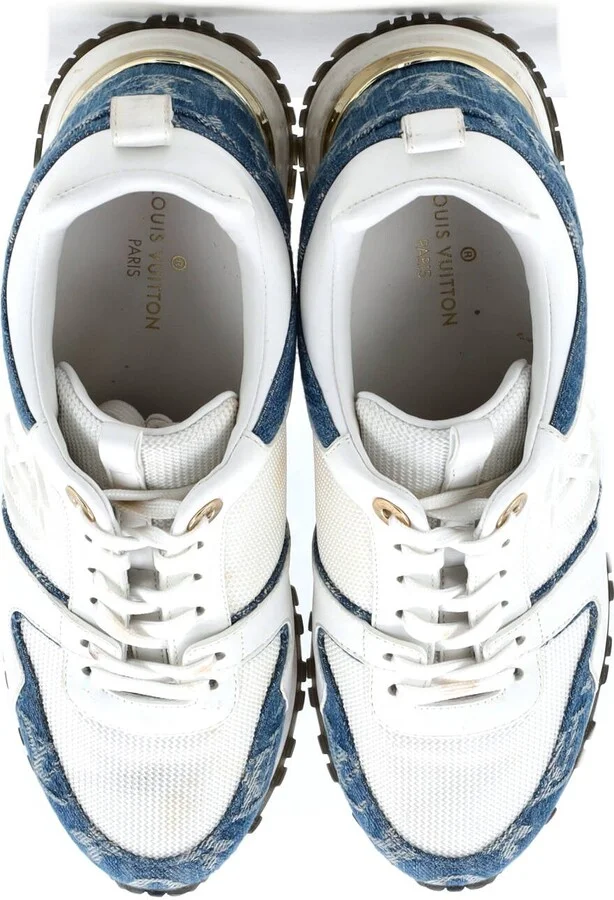 Louis Vuitton Women's Run Away Sneakers Mesh with Monogram Denim and Leather - Image 2