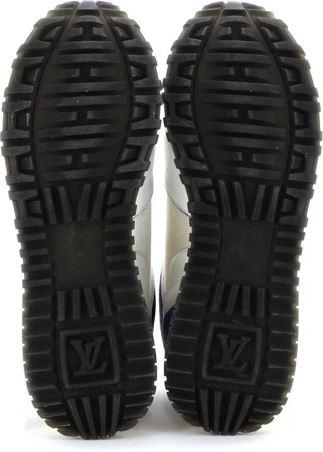 Louis Vuitton Women's Run Away Sneakers Mesh with Monogram Denim and Leather - Image 4