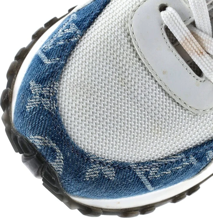 Louis Vuitton Women's Run Away Sneakers Mesh with Monogram Denim and Leather - Image 5