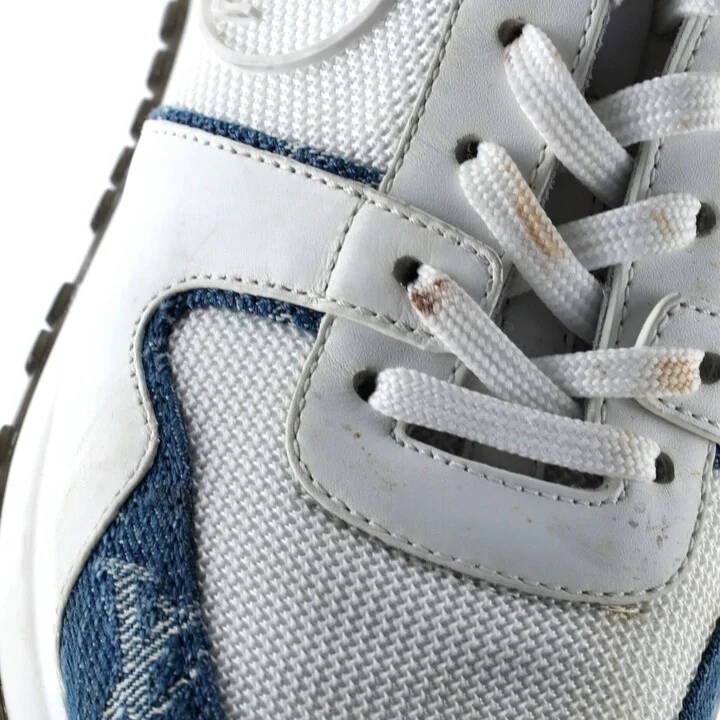 Louis Vuitton Women's Run Away Sneakers Mesh with Monogram Denim and Leather - Image 6