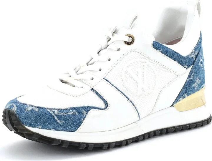 Louis Vuitton Women's Run Away Sneakers Mesh with Monogram Denim and Leather