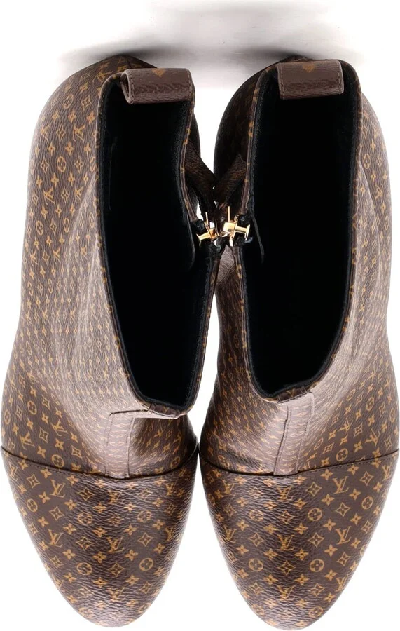 Louis Vuitton Women's Silhouette Ankle Boots Nano Monogram Canvas - Image 2