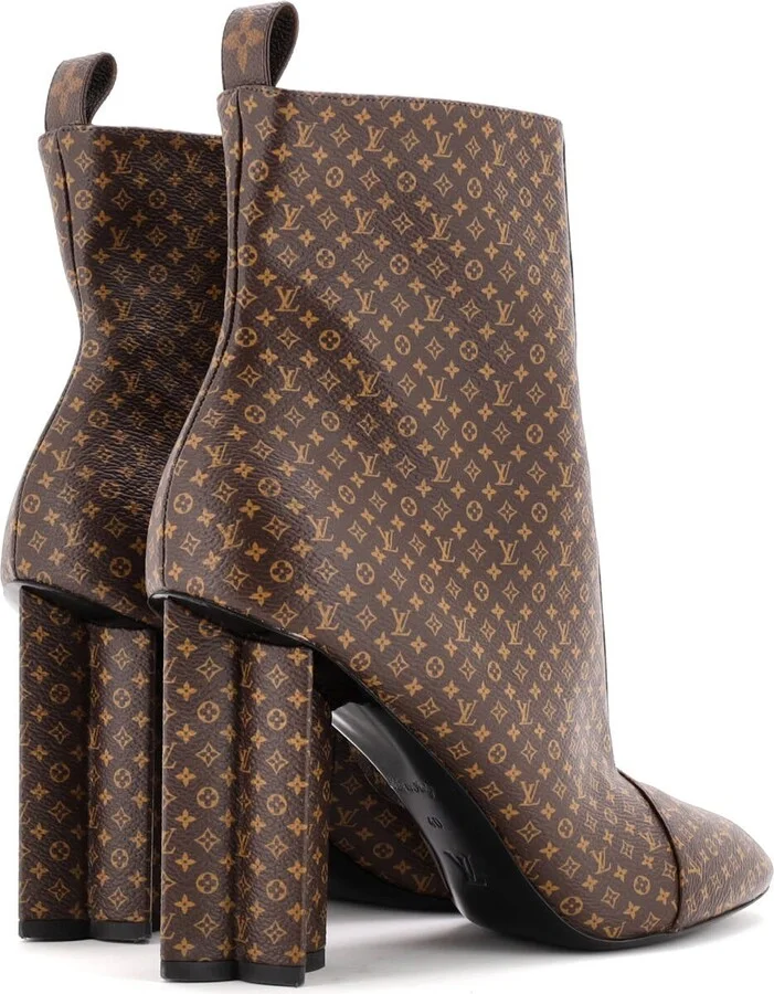 Louis Vuitton Women's Silhouette Ankle Boots Nano Monogram Canvas - Image 3