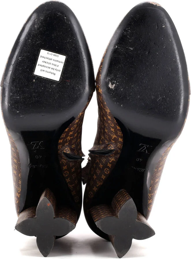 Louis Vuitton Women's Silhouette Ankle Boots Nano Monogram Canvas - Image 4