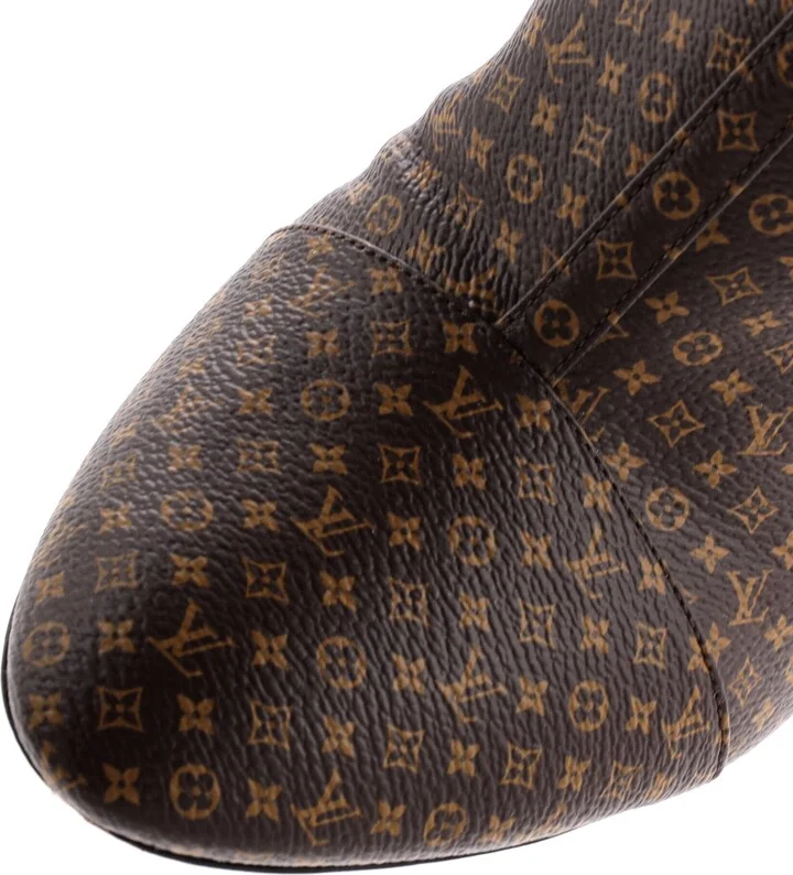 Louis Vuitton Women's Silhouette Ankle Boots Nano Monogram Canvas - Image 5