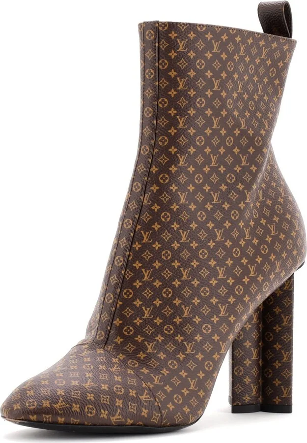 Louis Vuitton Women's Silhouette Ankle Boots Nano Monogram Canvas