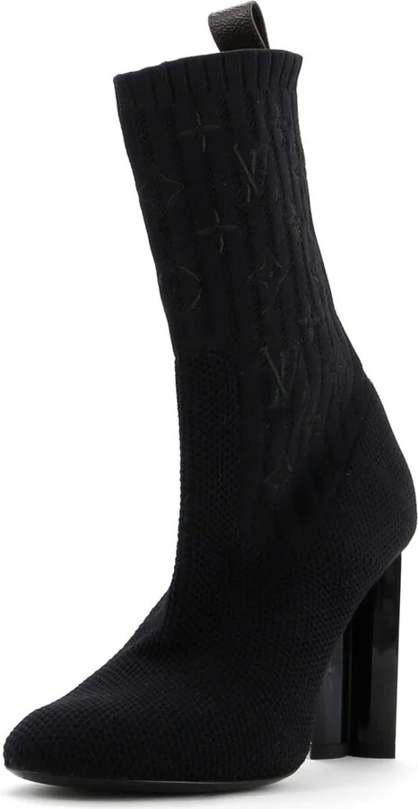 Louis Vuitton Women's Silhouette Ankle Boots Stretch Fabric