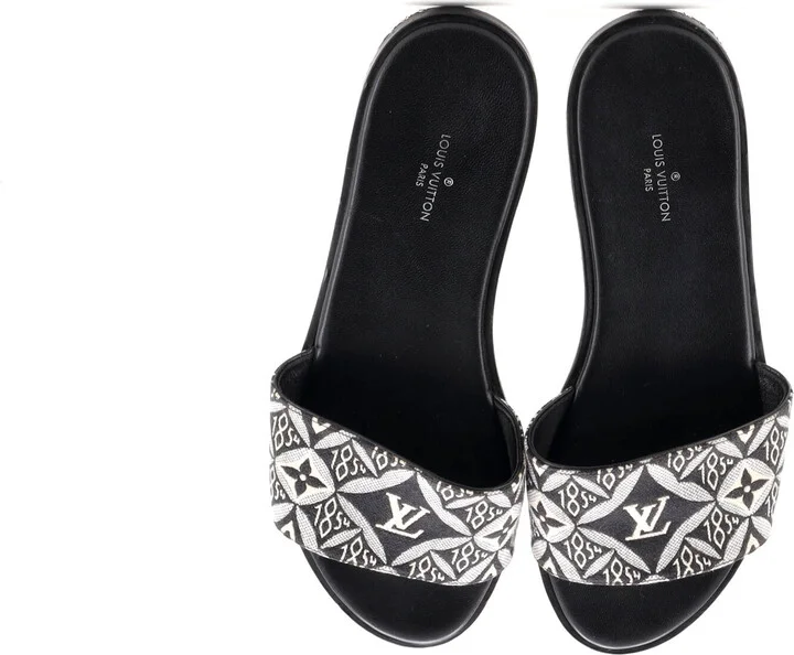 Louis Vuitton Women's Slide Sandals Limited Edition Since 1854 Monogram Jacquard - Image 2