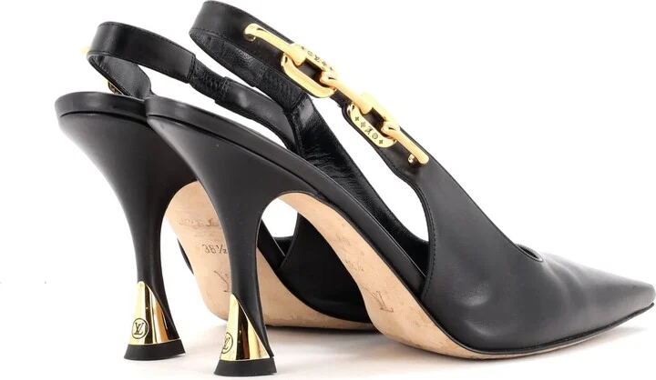 Louis Vuitton Women's Sparkle Chain Slingback Pumps Leather - Image 3