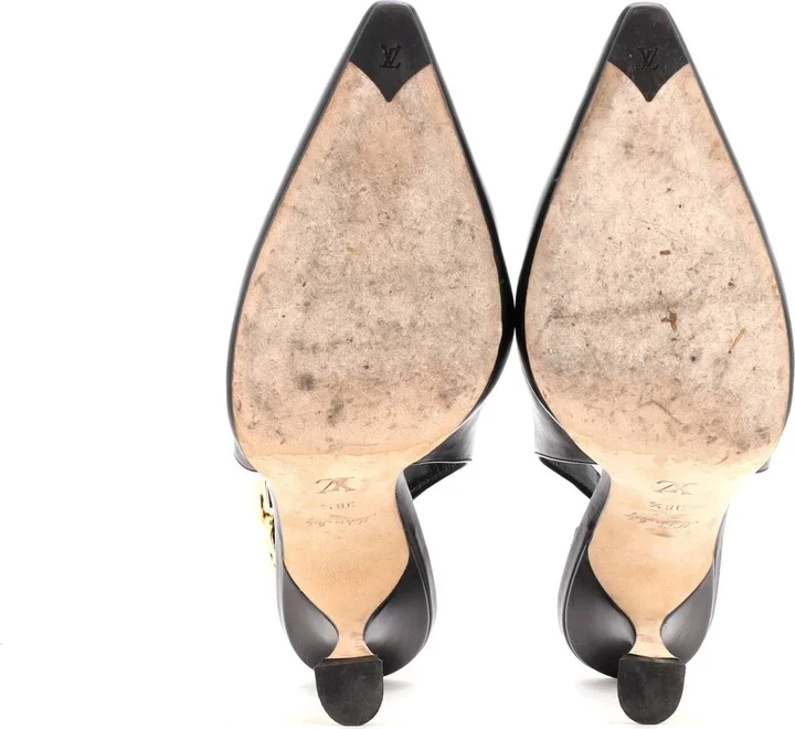 Louis Vuitton Women's Sparkle Chain Slingback Pumps Leather - Image 4