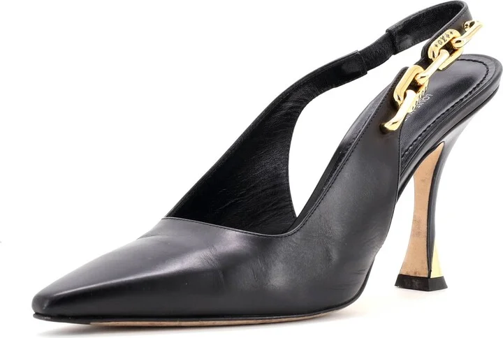 Louis Vuitton Women's Sparkle Chain Slingback Pumps Leather
