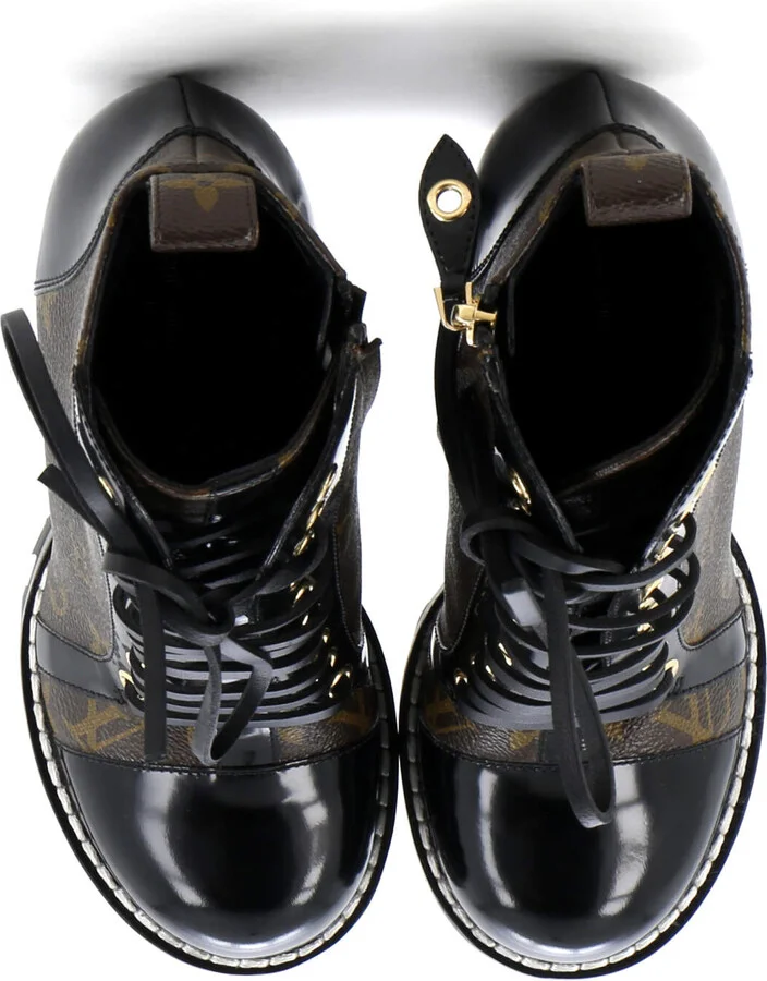 Louis Vuitton Women's Star Trail Ankle Boots Monogram Canvas with Patent - Image 2