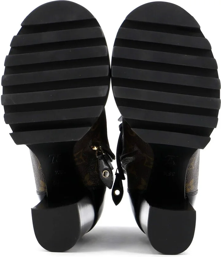 Louis Vuitton Women's Star Trail Ankle Boots Monogram Canvas with Patent - Image 4