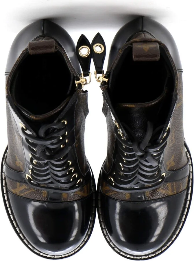 Louis Vuitton Women's Star Trail Ankle Boots Monogram Canvas with Patent - Image 2