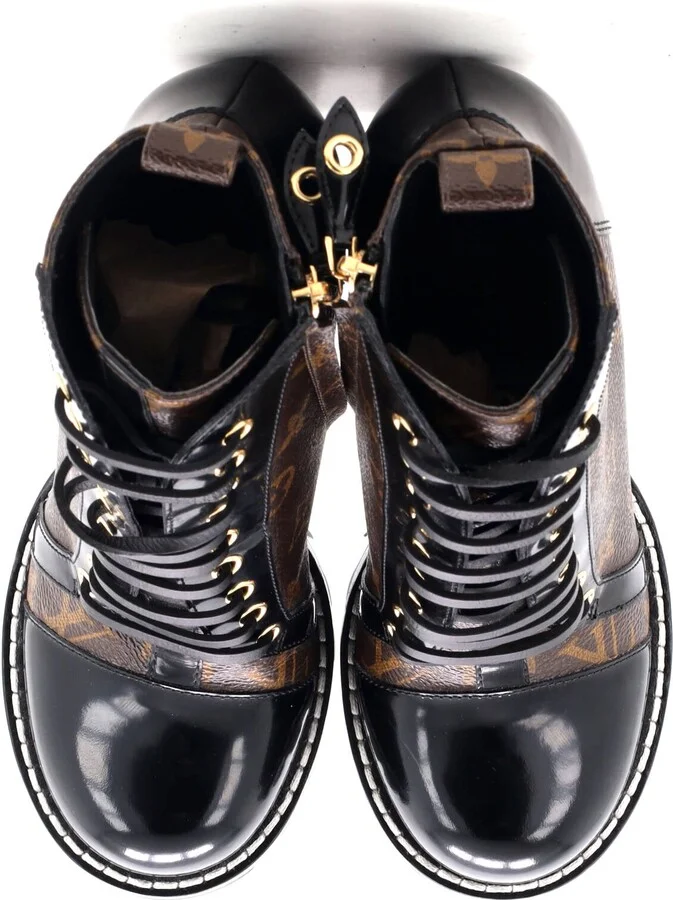 Louis Vuitton Women's Star Trail Ankle Boots Monogram Canvas with Patent - Image 2