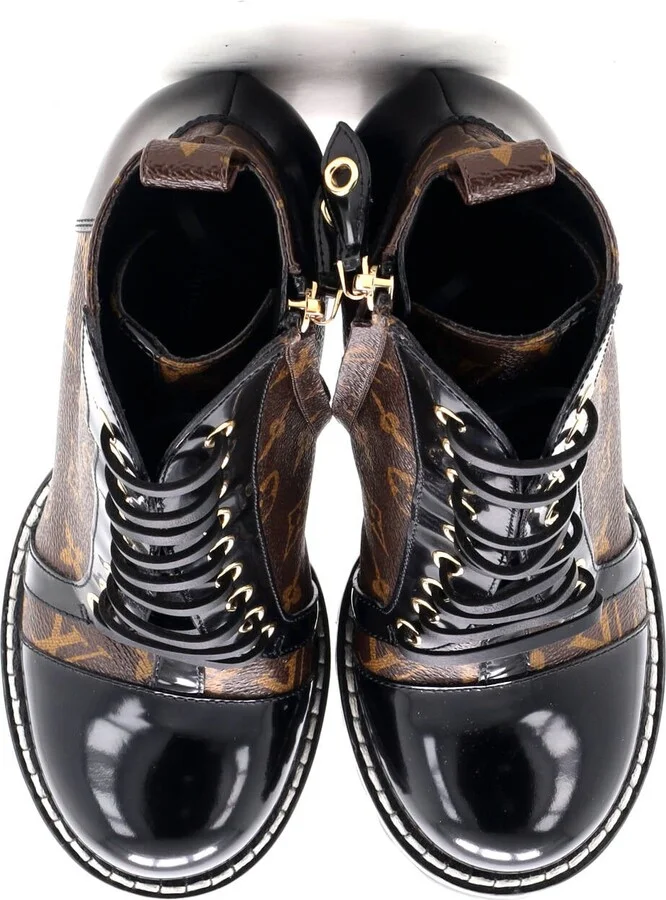 Louis Vuitton Women's Star Trail Ankle Boots Monogram Canvas with Patent - Image 2