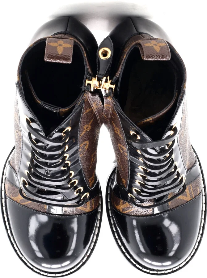 Louis Vuitton Women's Star Trail Ankle Boots Monogram Canvas with Patent - Image 2
