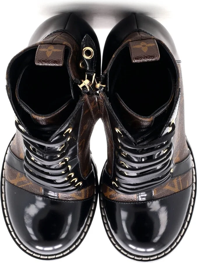 Louis Vuitton Women's Star Trail Ankle Boots Monogram Canvas with Patent - Image 2