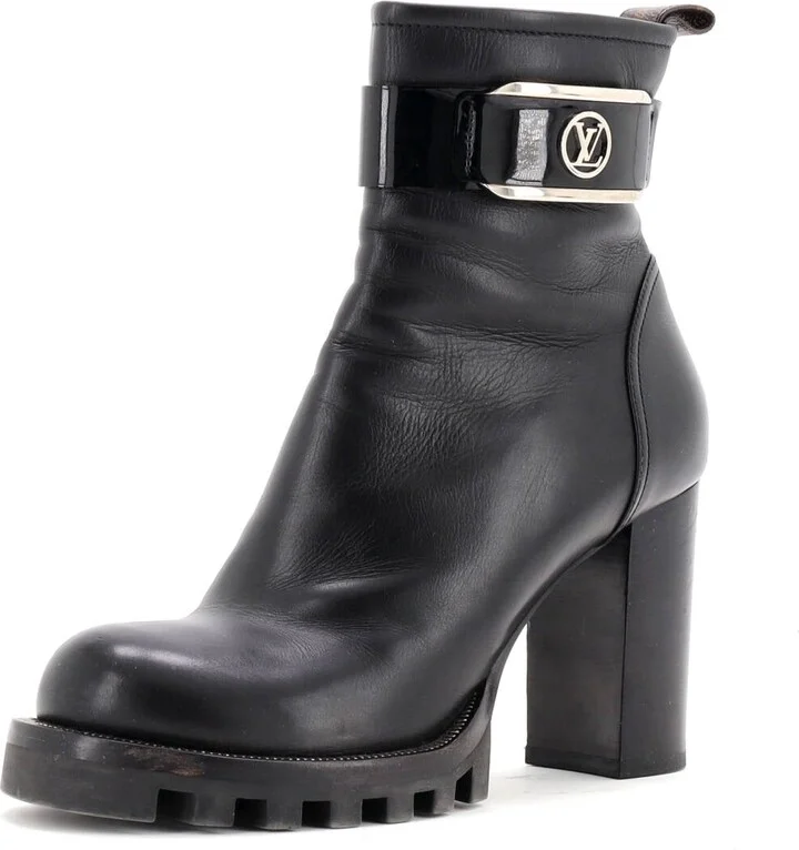 Louis Vuitton Women's Star Trail Buckle Ankle Boots Leather