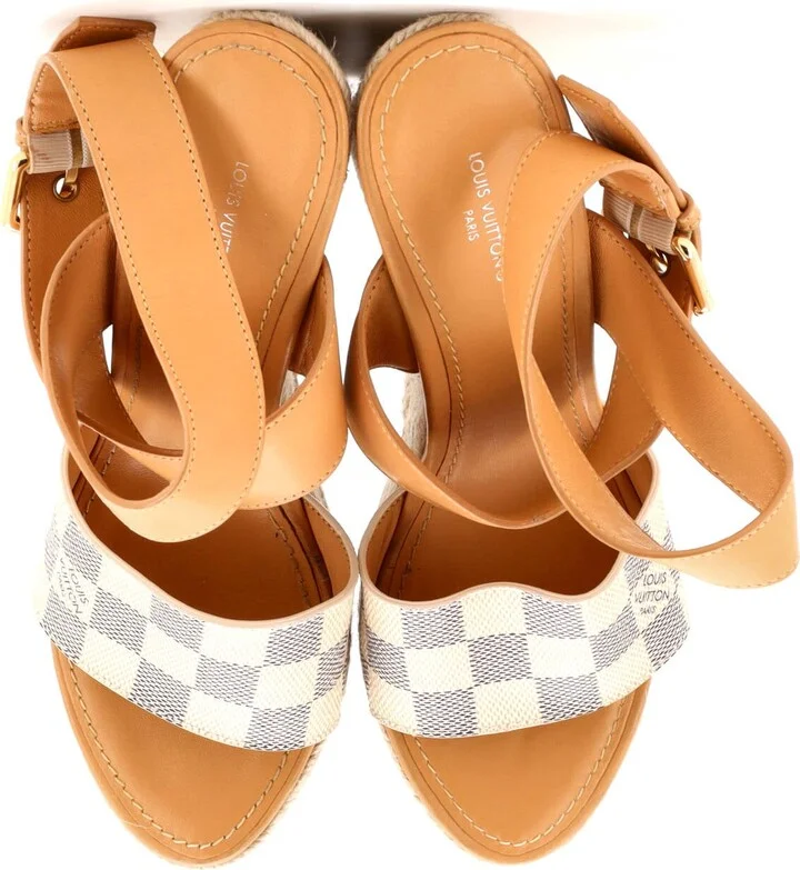 Louis Vuitton Women's Starboard Wedge Sandals Damier - Image 2