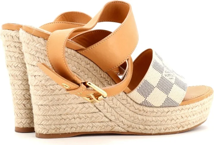 Louis Vuitton Women's Starboard Wedge Sandals Damier - Image 3