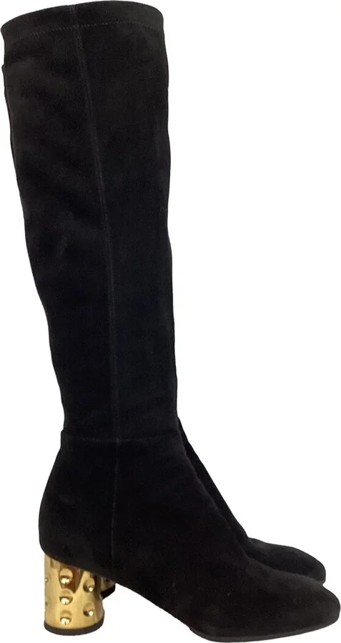 Louis Vuitton Women's Suede Zipped Over-The-Knee Boot (Authentic Pre-Loved) - Image 2