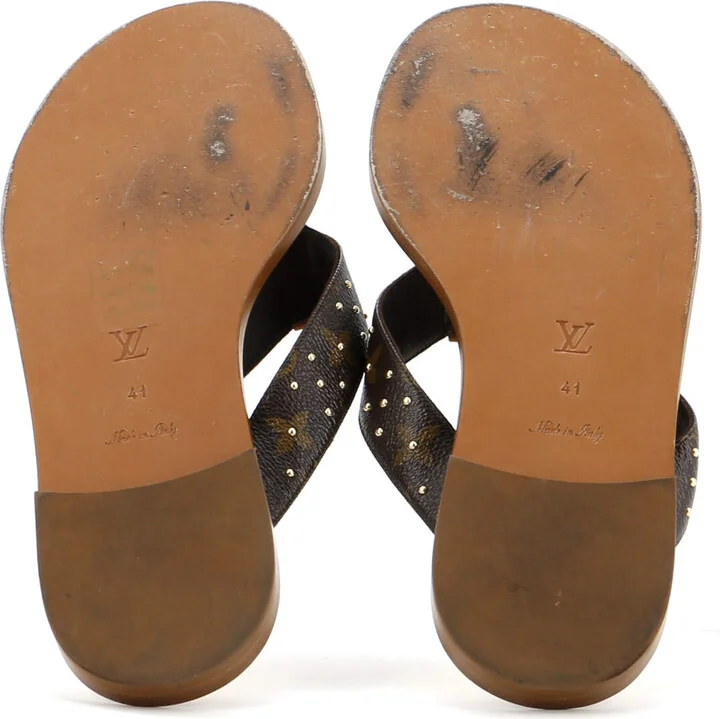 Louis Vuitton Women's Sunny Flat Thong Sandals Monogram Canvas - Image 4
