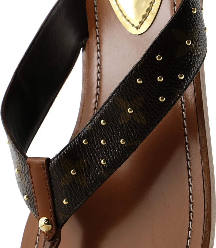 Louis Vuitton Women's Sunny Flat Thong Sandals Monogram Canvas - Image 6