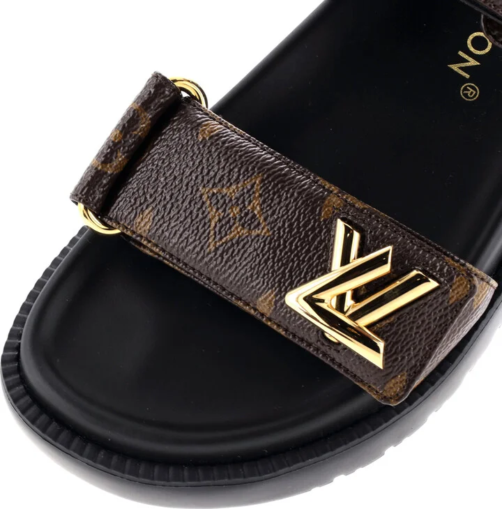 Louis Vuitton Women's Sunset Comfort Flat Sandals Monogram Canvas - Image 5