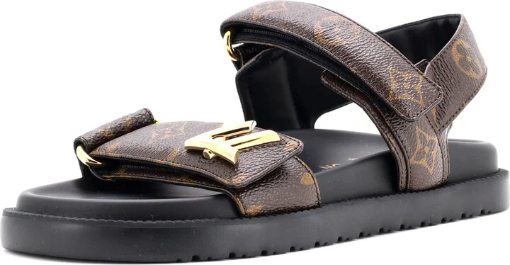 Louis Vuitton Women's Sunset Comfort Flat Sandals Monogram Canvas