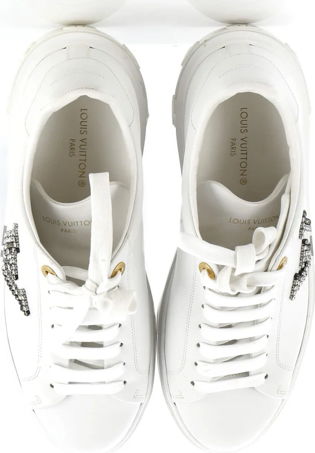 Louis Vuitton Women's Time Out Sneakers Leather with Crystals - Image 2