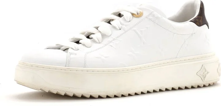 Louis Vuitton Women's Time Out Sneakers Monogram Embossed Leather